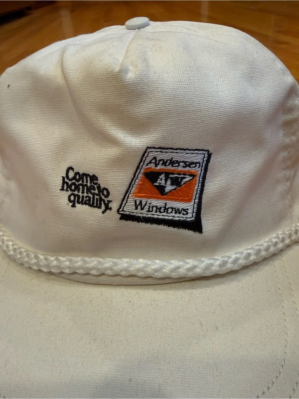Anderson Windows White Rope-Detail Baseball Cap